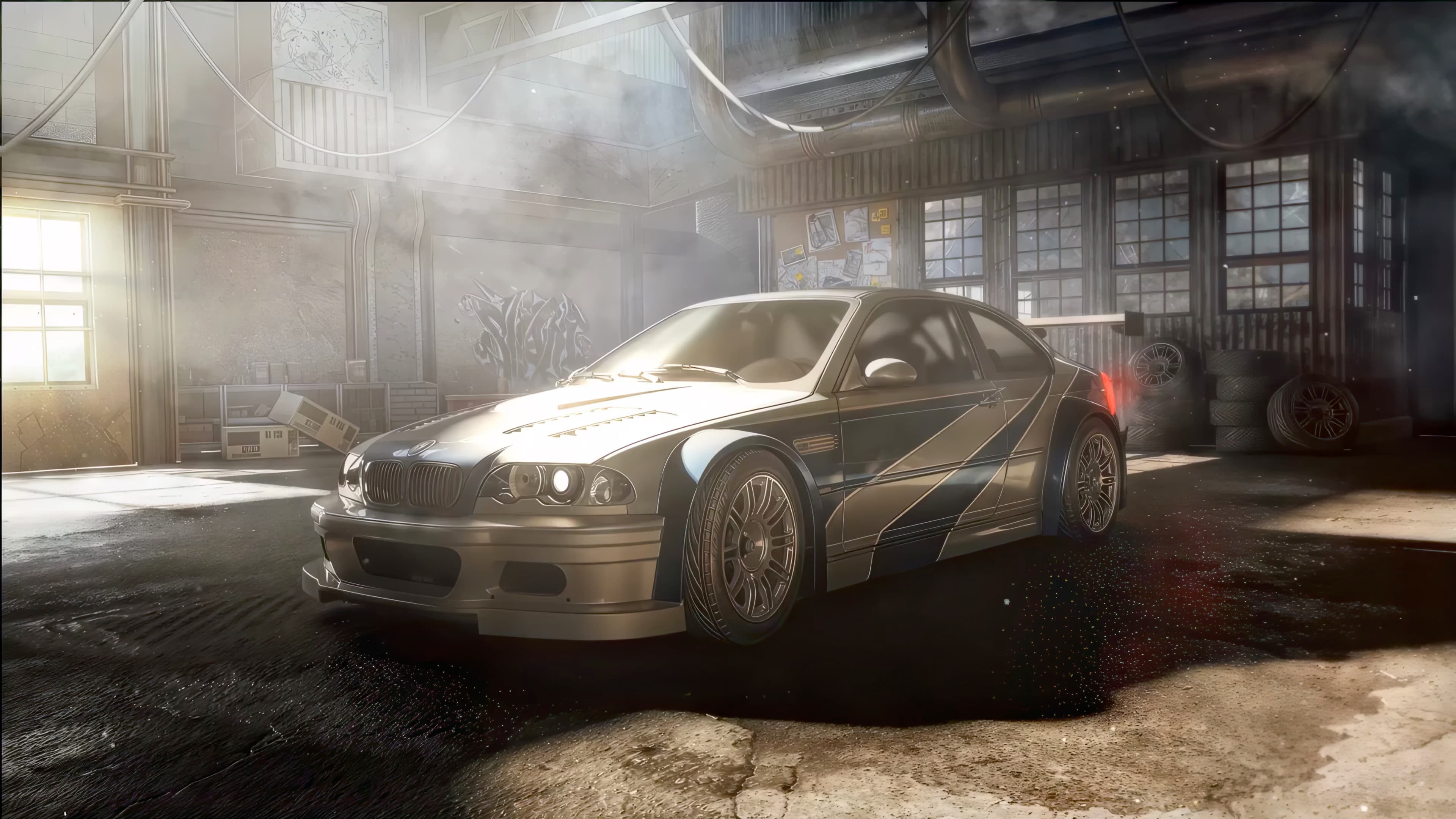BMW M3 GTR Garage — Cars live wallpaper for Mac