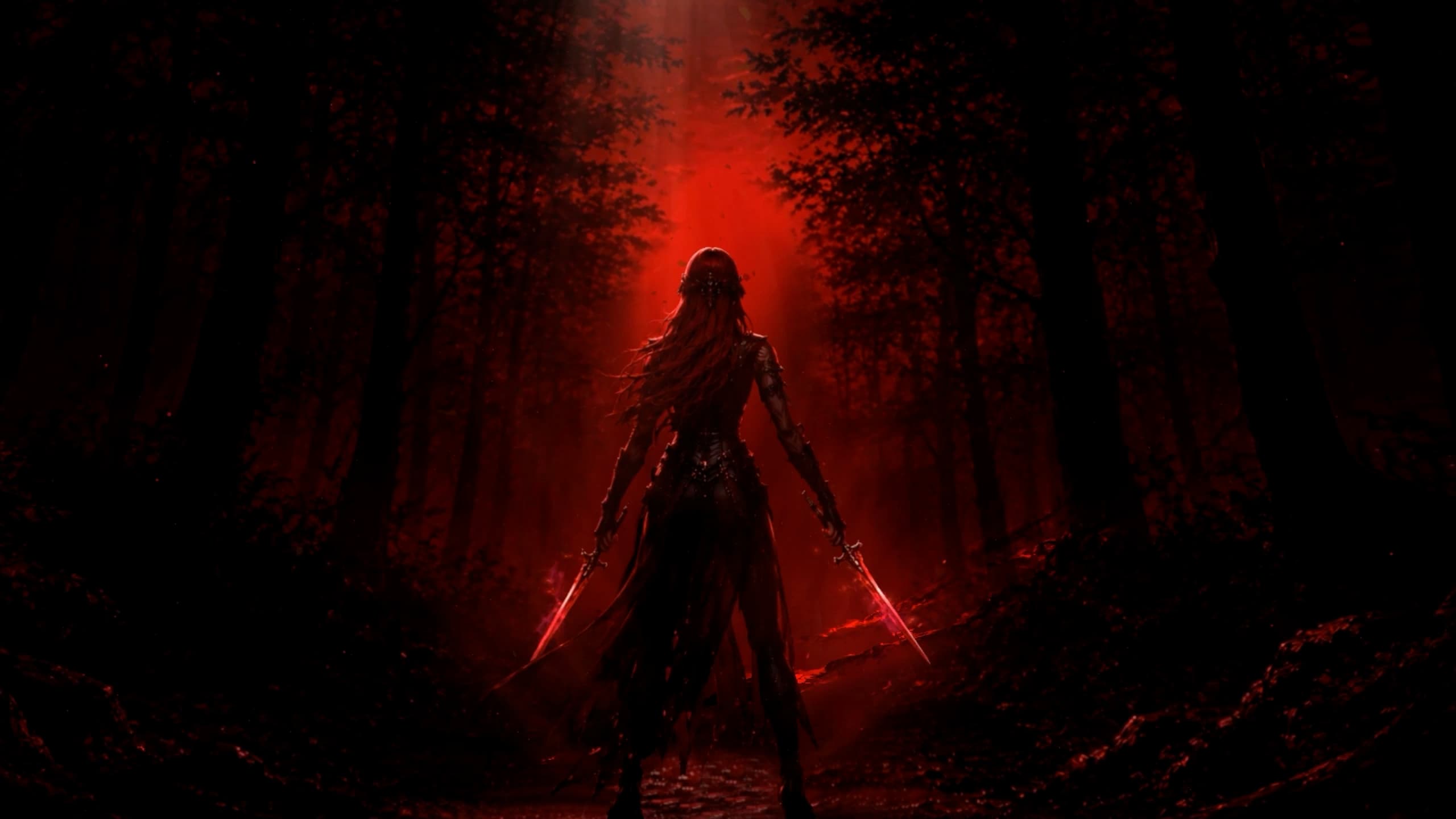 Crimson Assassin — Fantasy live wallpaper for Mac
