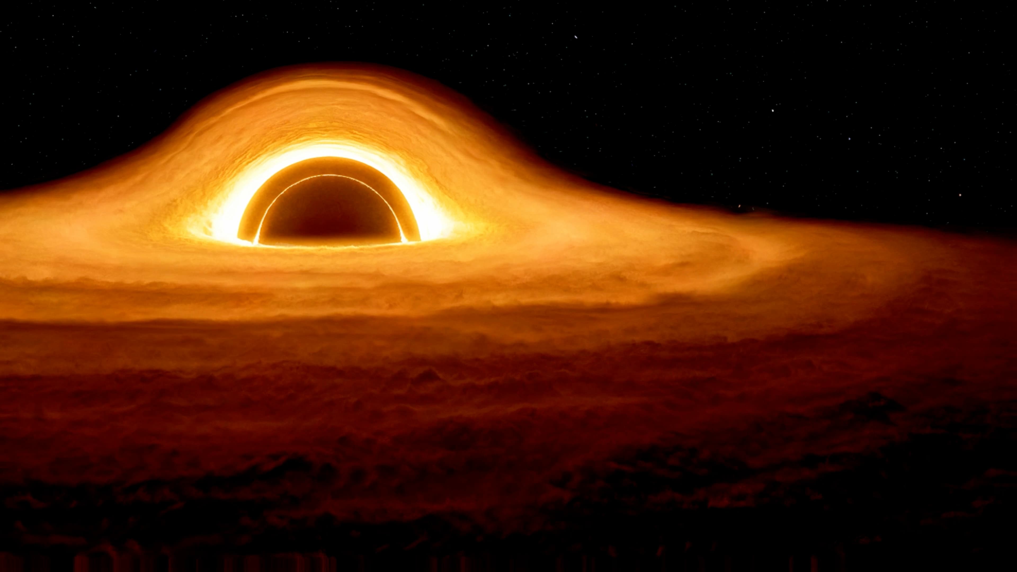 Giant Black Hole Gargantua — Space live wallpaper for Mac