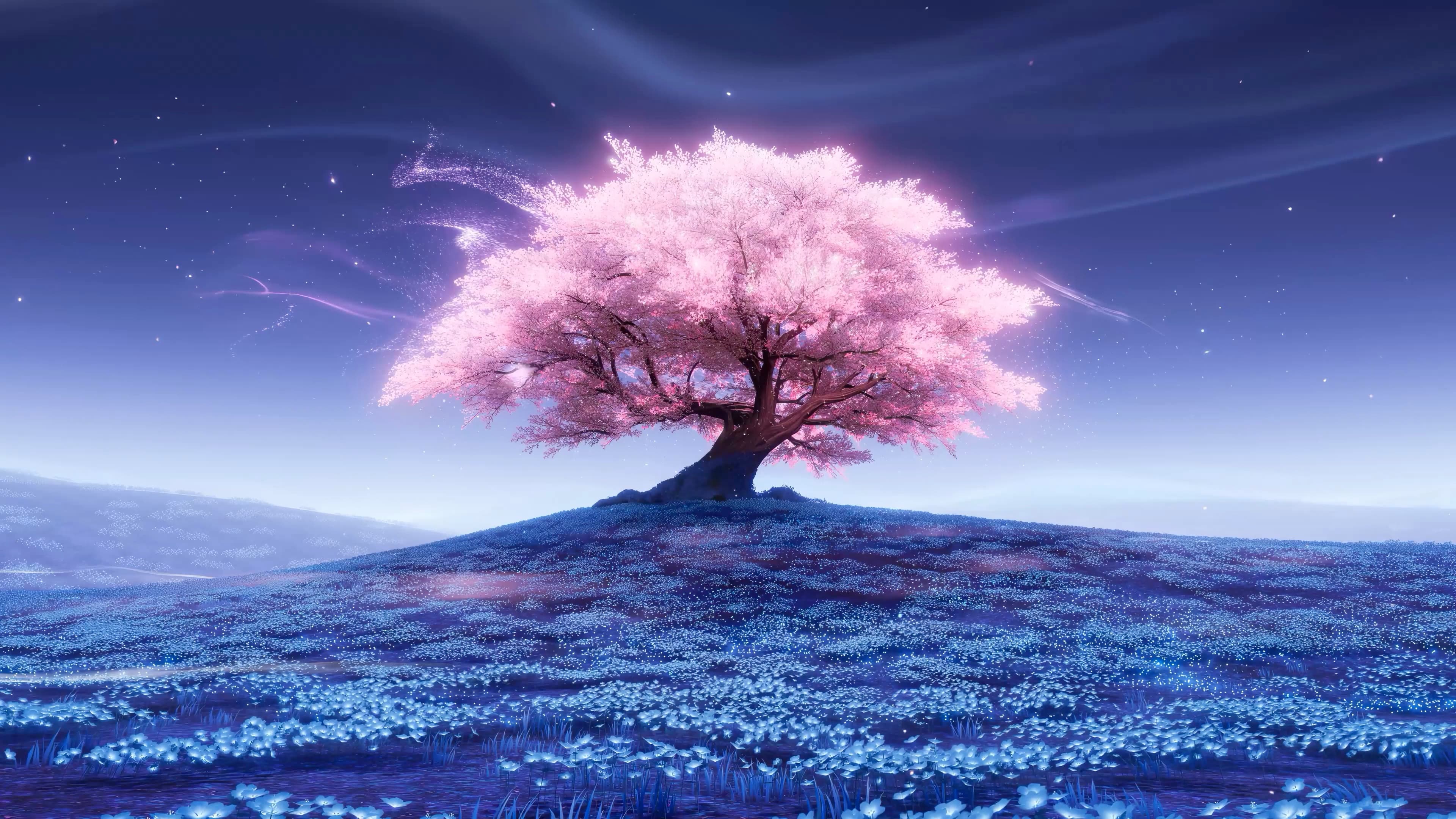 Magical Sakura Tree — Fantasy live wallpaper for Mac