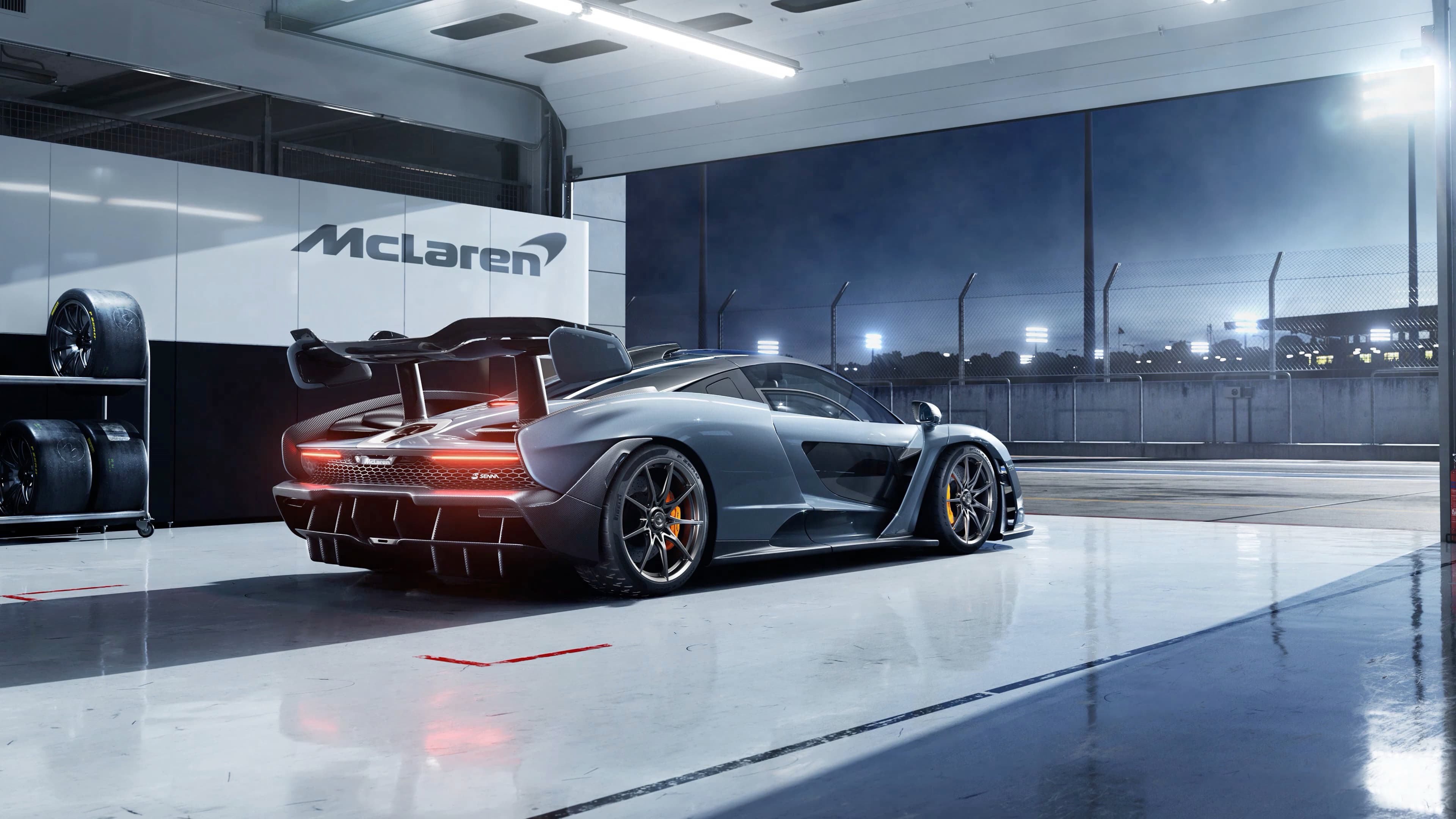 McLaren Garage Fog — Cars live wallpaper for Mac