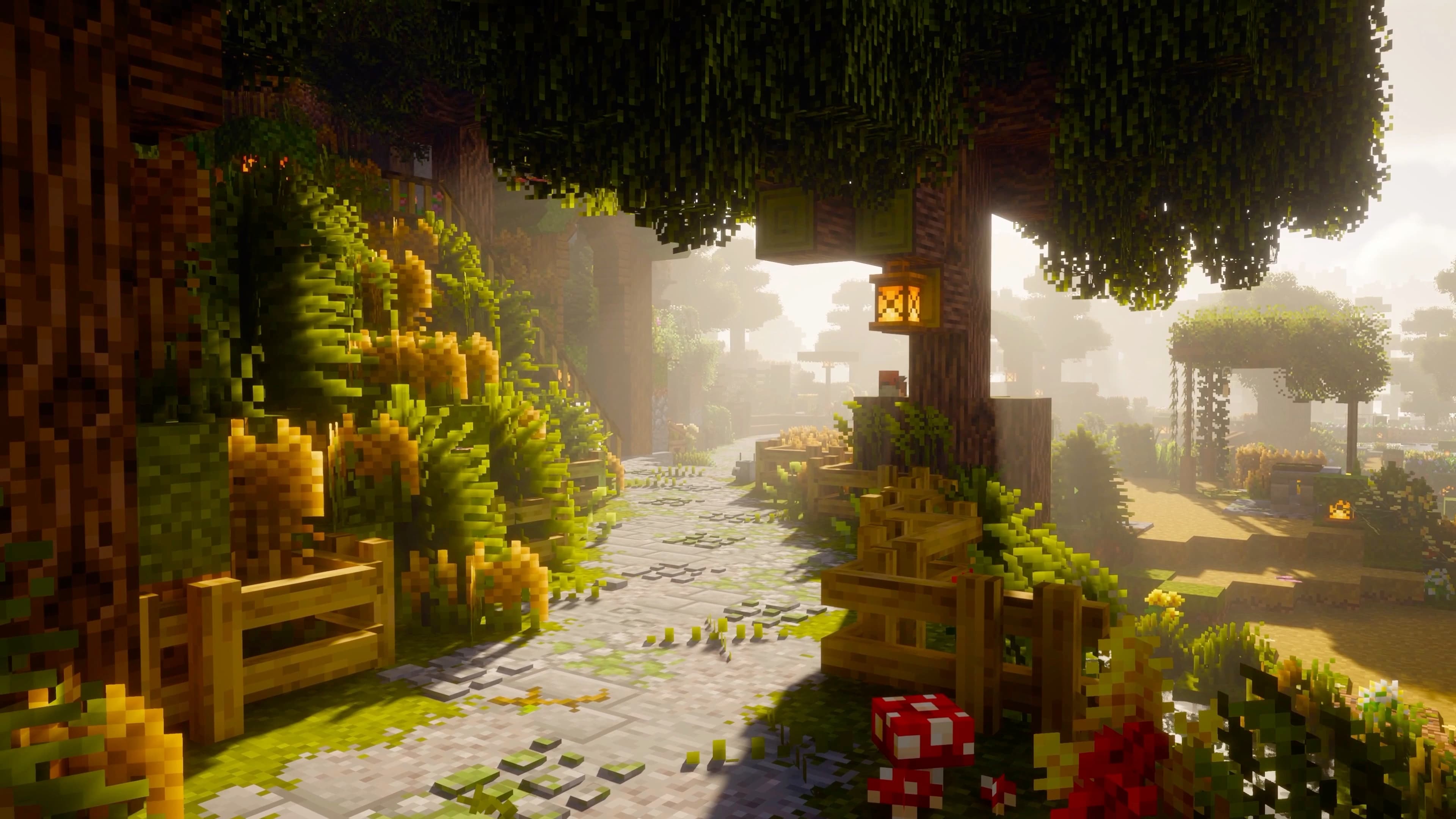 Minecraft Morning Garden — Video Games live wallpaper for Mac