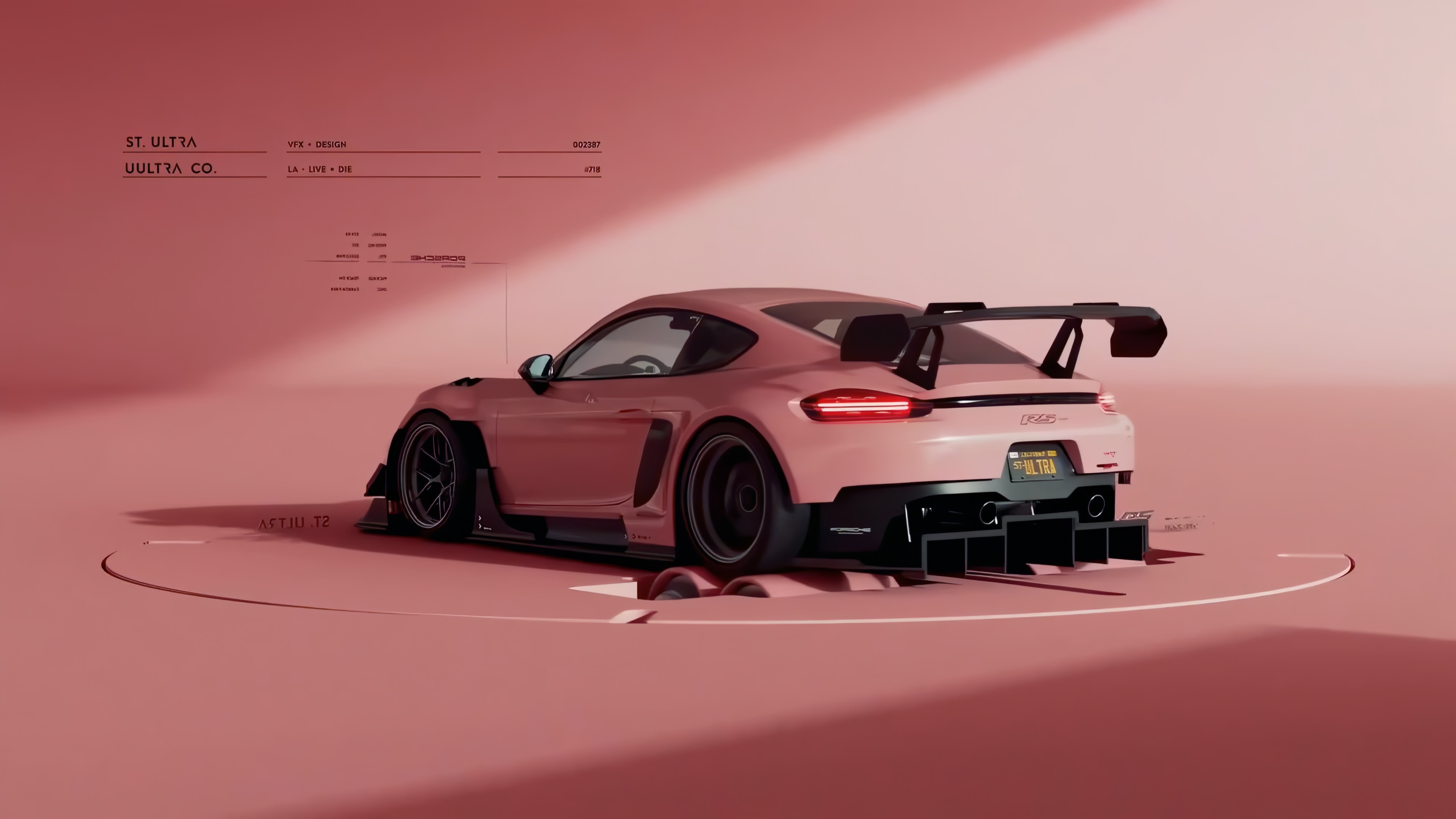 Pink Porsche GT3 RS — Cars live wallpaper for Mac