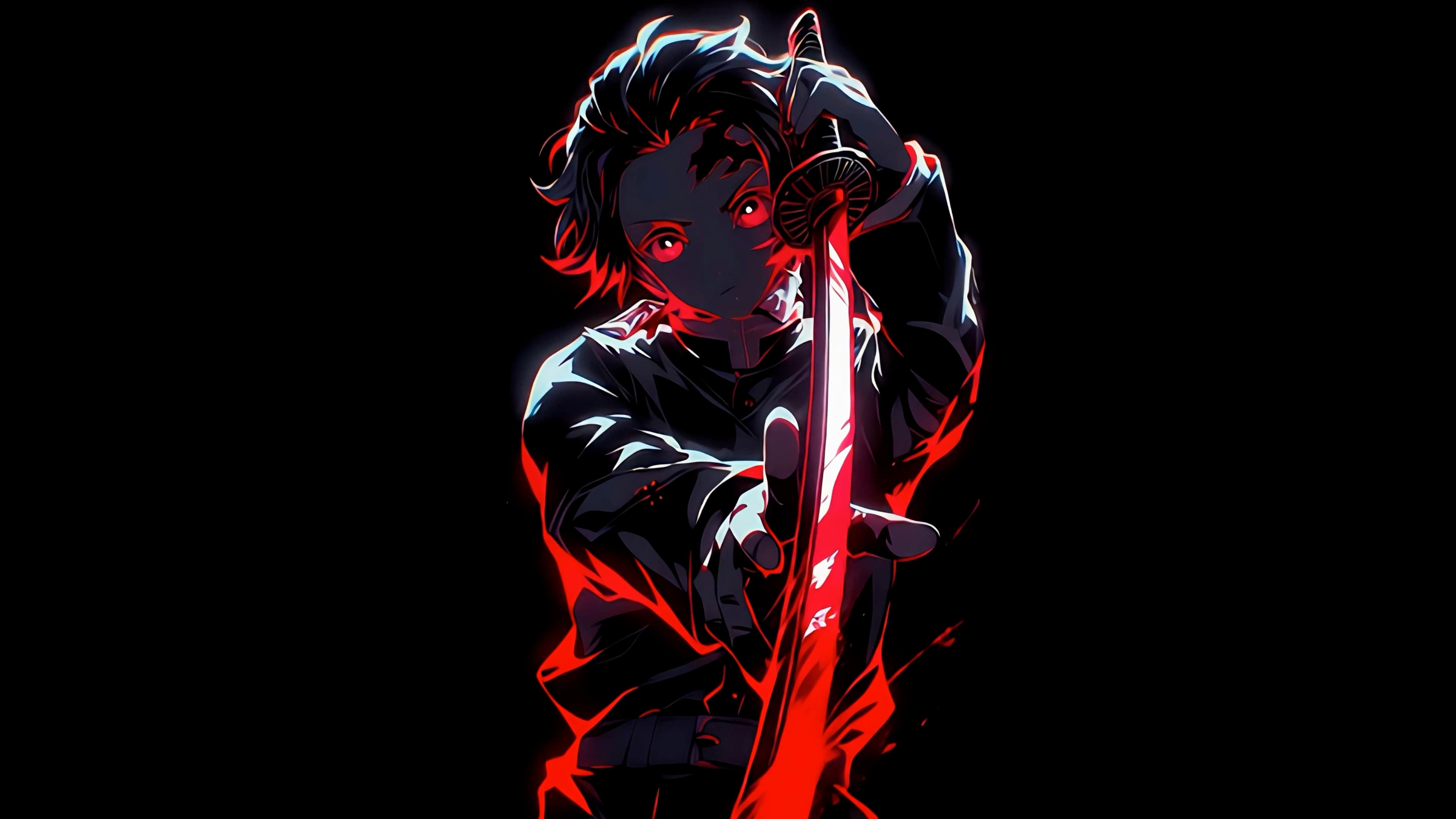 Tanjiro Crimson Nichirin — Anime live wallpaper for Mac