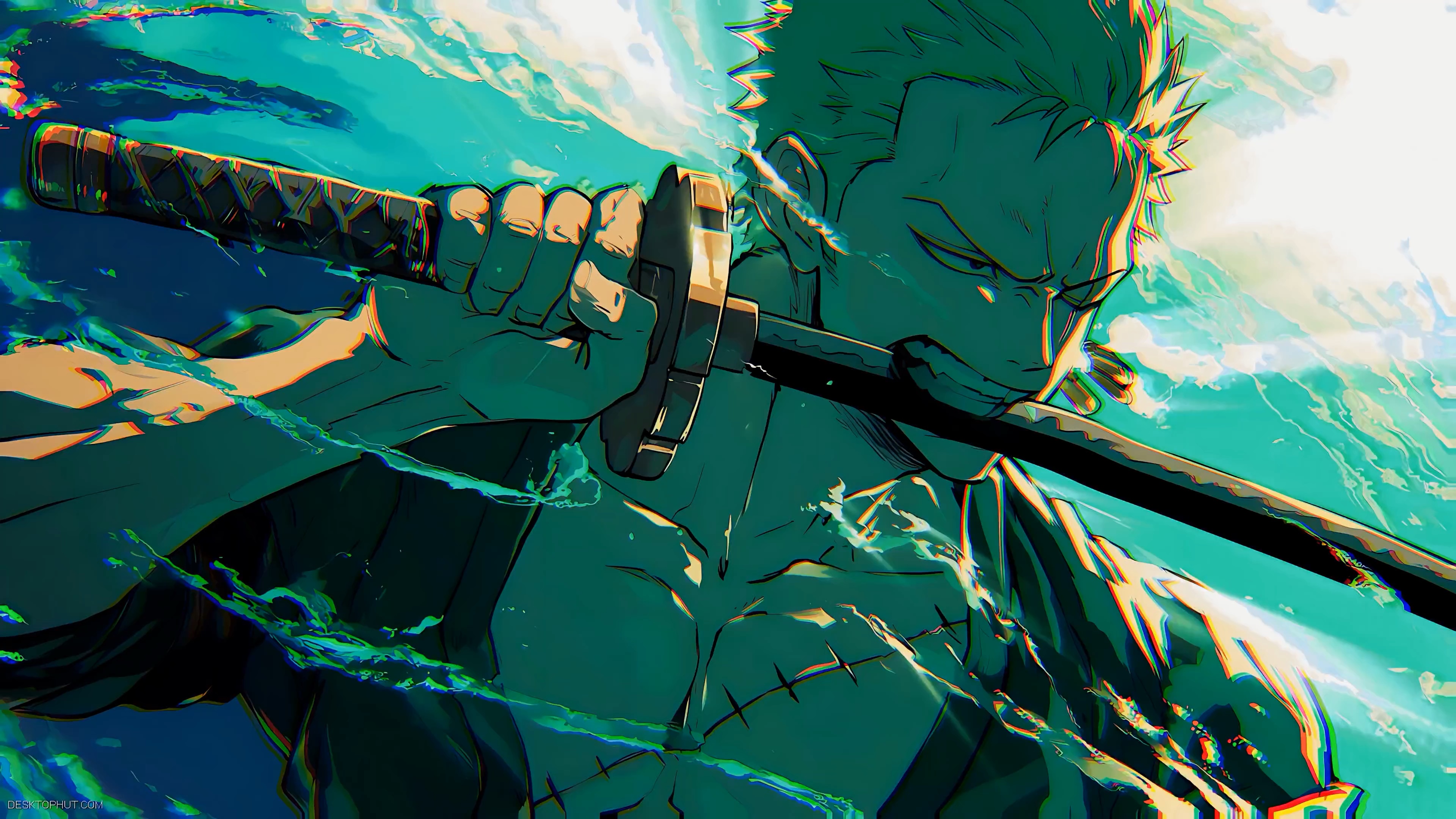 Zoro Sword Fight One Piece — Anime live wallpaper for Mac